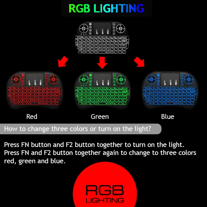 RII i8 Mini Wireless Keyboard with Touchpad