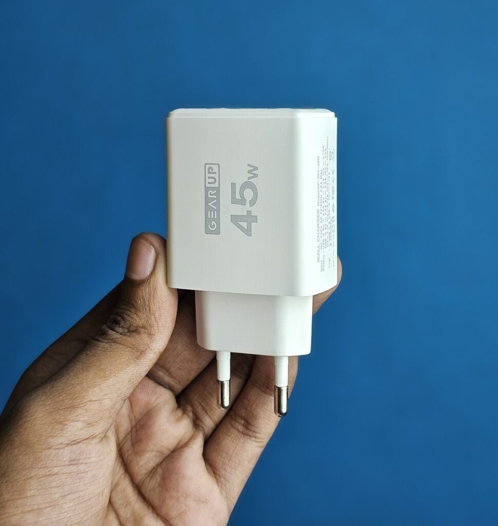 GearUP GP007 45W Ultra Fast Charger | PD 3.0 + QC 3.0 Dual Output Turbo Wall Adapter – Type-C Super Charging