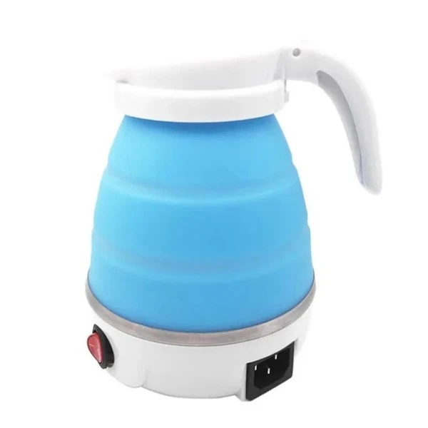 Foldable Travel Electric Kettle - 600W Portable, Collapsible Design, Blue Color | Best Travel Kettle in Bangladesh | TUSHAR TECH