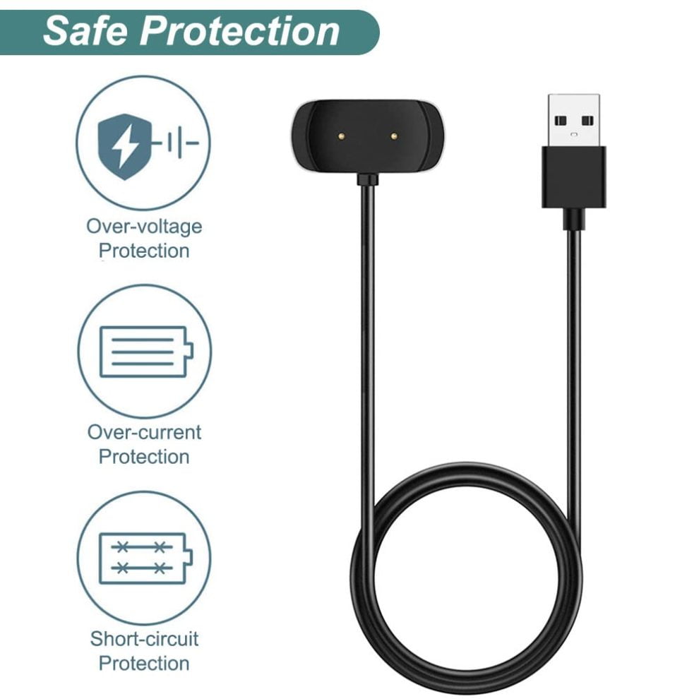 Original Charger Cable for Amazfit Smartwatch - Compatible with GTR 2, GTS 2, Bip 3 Series | 1 Meter Length | TUSHARTECH.COM.BD