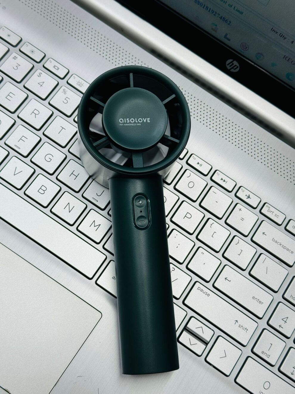 Xiaomi AISOLOVE F01 Handheld Turbo Fan - 2000mAh Battery, 5 Speed Settings, Green Color | Portable Fan in Bangladesh | TUSHAR TECH