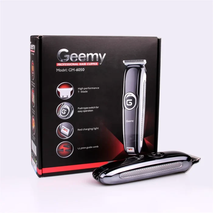 Geemy GM-6050 Professional Hair Trimmer - Cordless 3 Guide Combs 60 Min Runtime | TUSHAR TECH