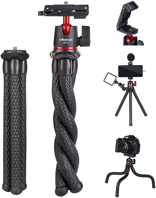 Ulanzi MT11 Octopus Tripod - Flexible, Portable, for DSLR & Phone