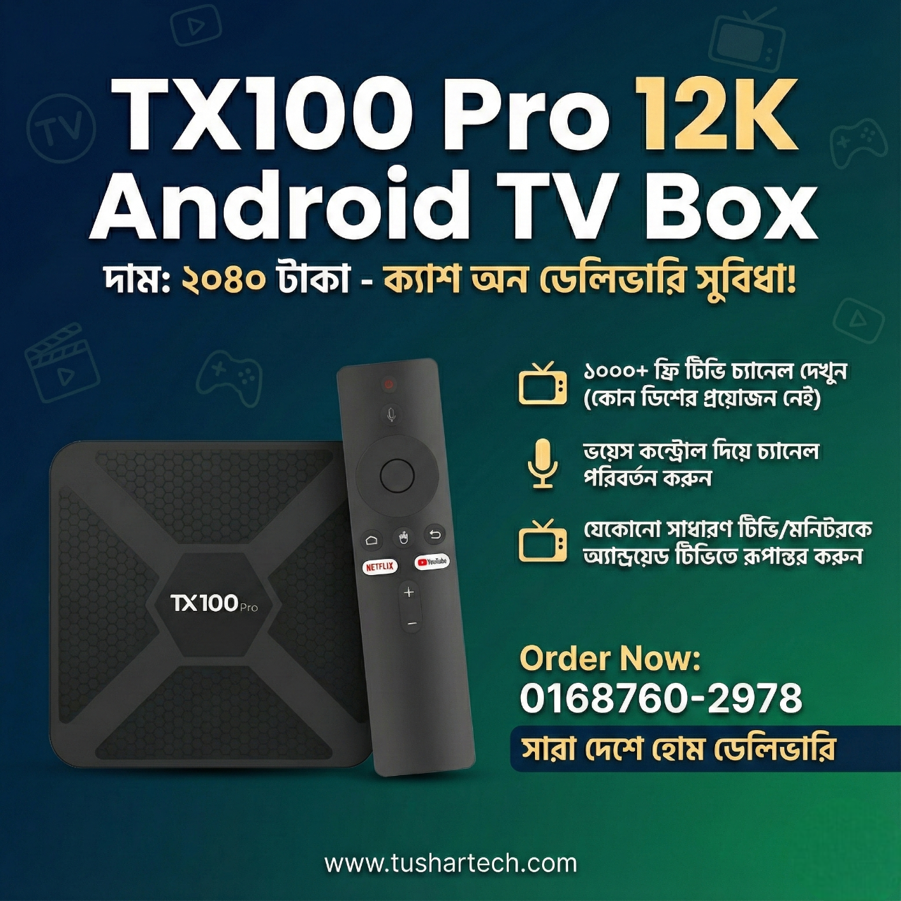 TX100 Pro 12K Android TV Box