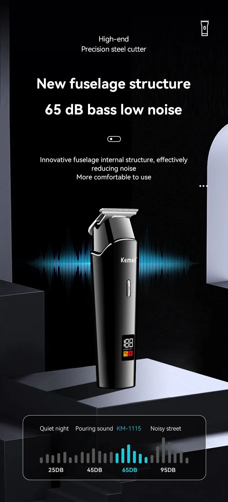 Kemei KM-1113 Hair Trimmer Beard Groomer
