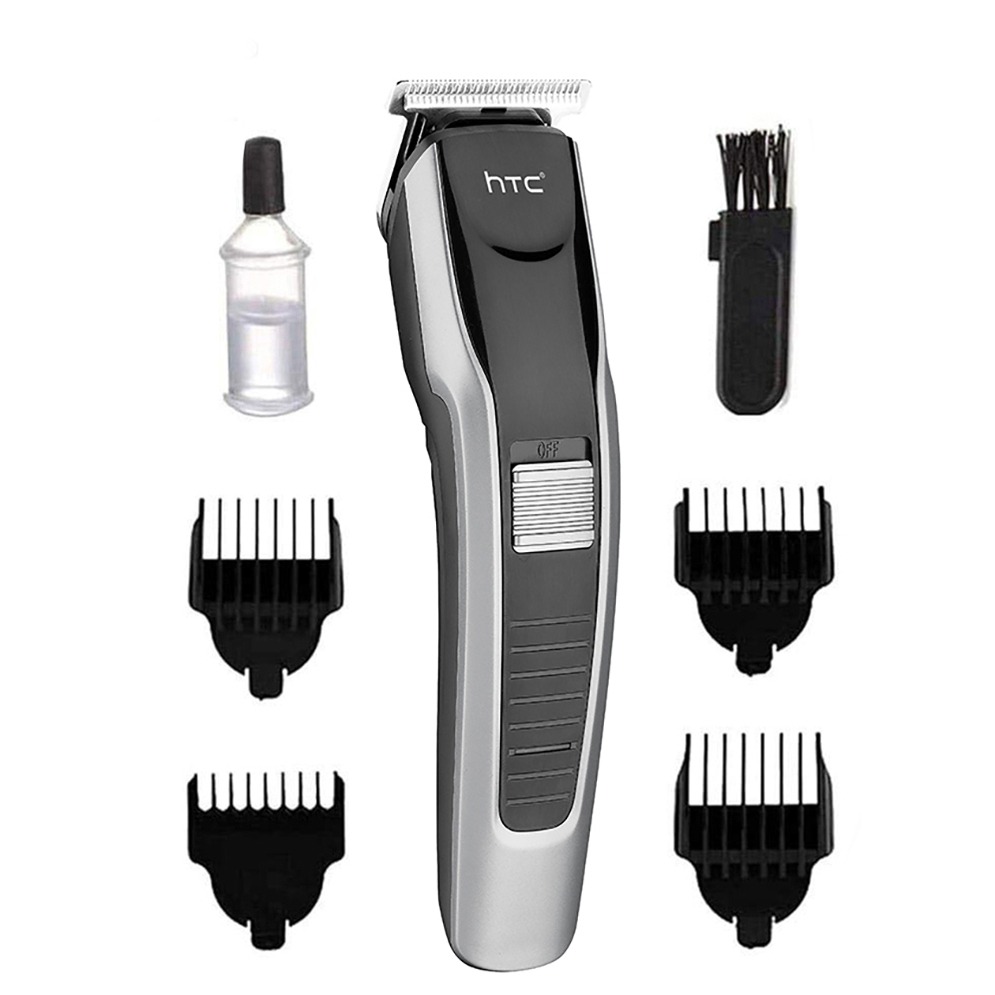 HTC AT-538 Hair & Beard Trimmer – Rechargeable, Stainless Steel Blade, Cordless Use