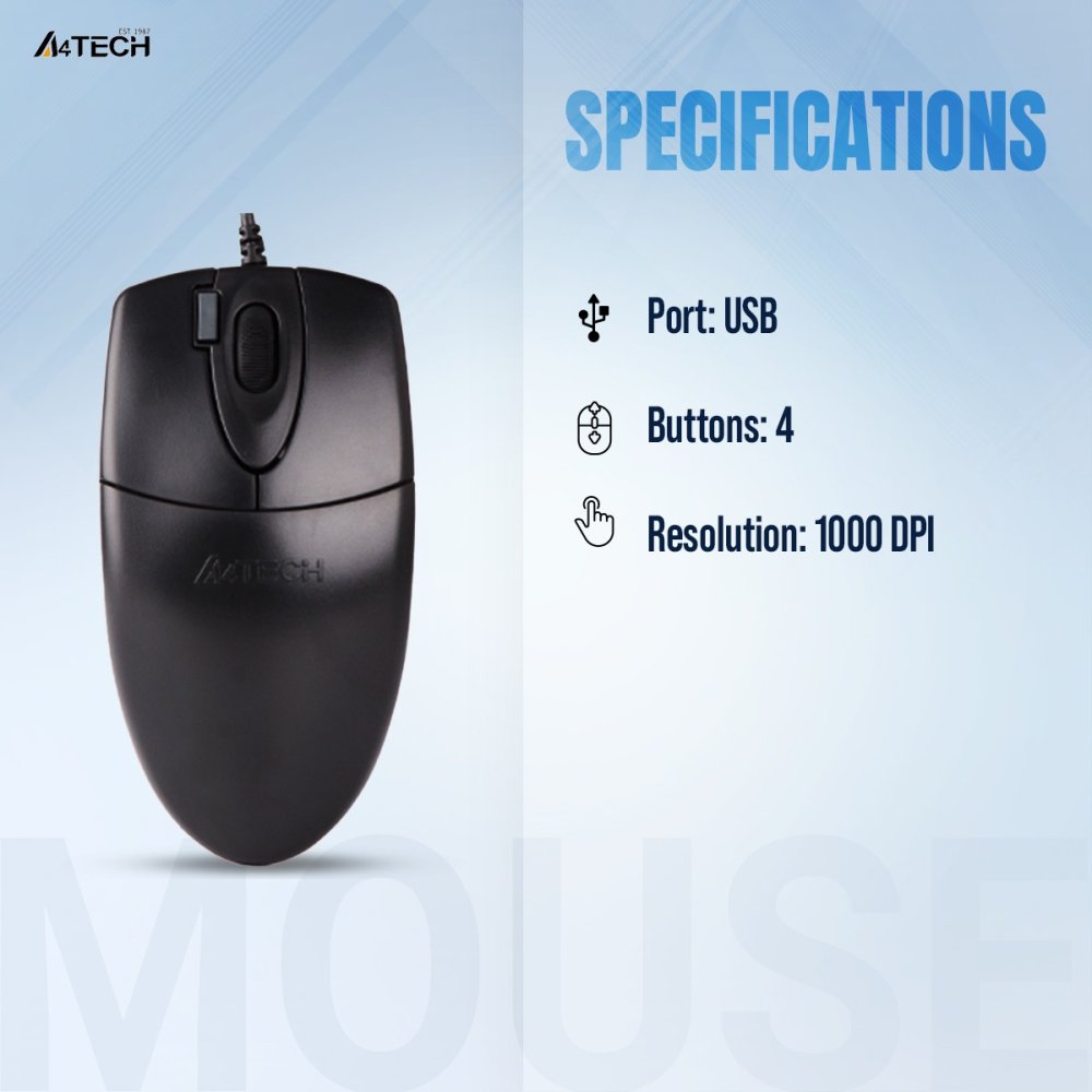 A4 Tech OP-620D USB Wired Mouse