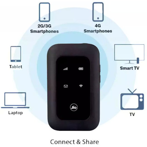 JioFi 4G Pocket Router - Mobile Hotspot with SIM Support