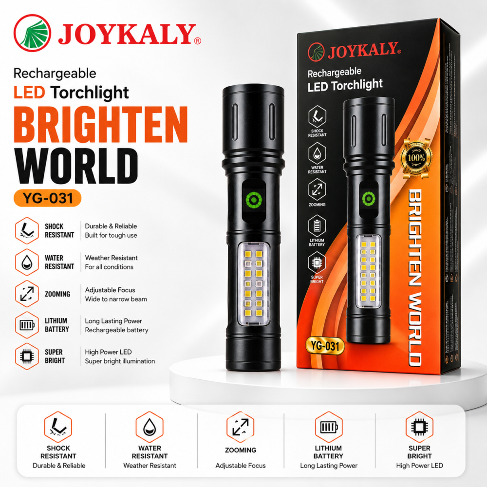JOYKALY YG031 LED Torch Light Rechargeable