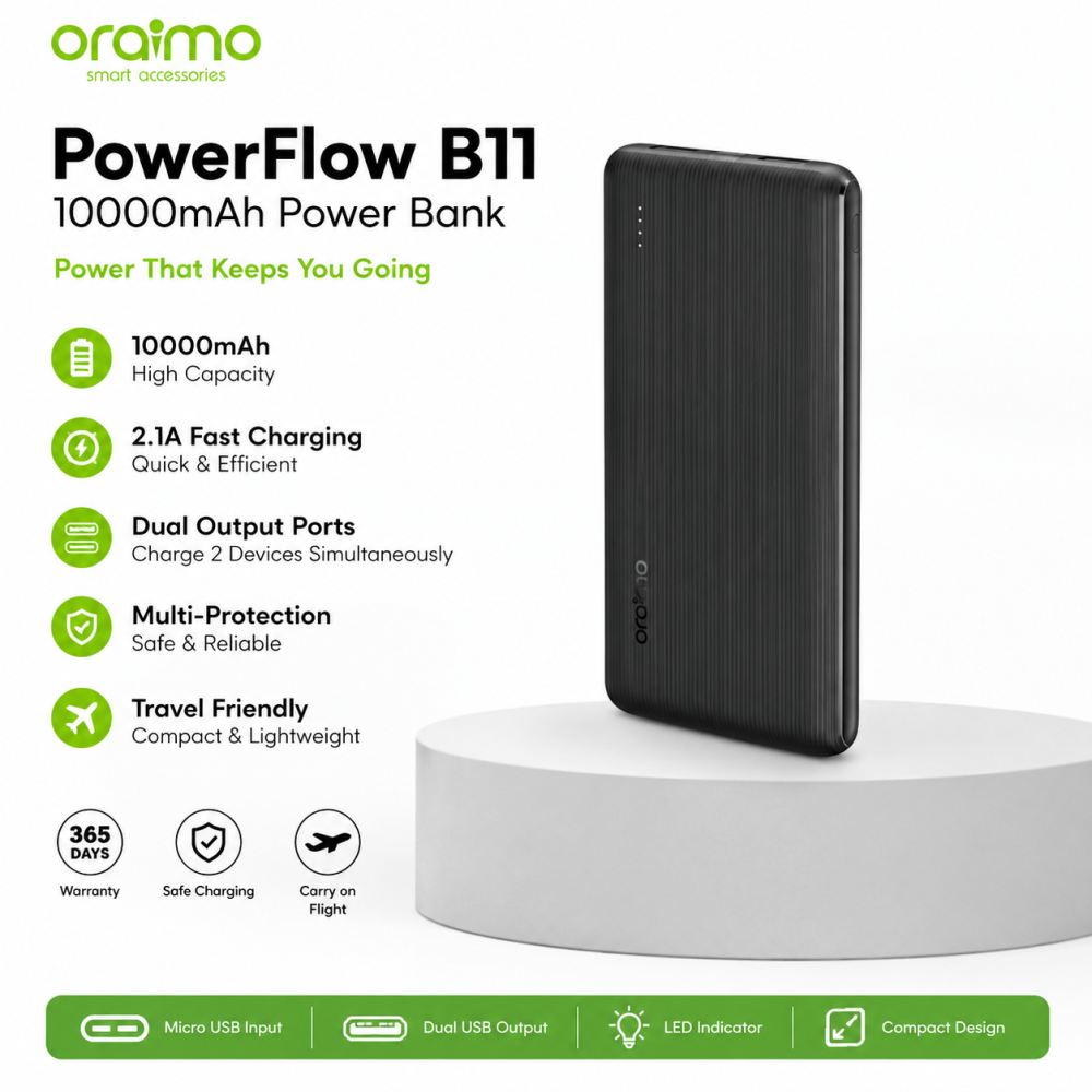Oraimo PowerFlow B11 10000mAh Power Bank