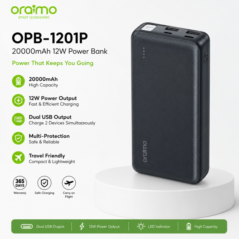 Oraimo Traveler 12 20000mAh Power Bank
