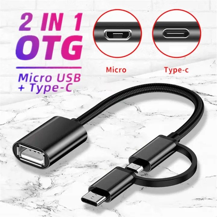 OTG Cable 2 in 1 Type-C Micro USB Adapter