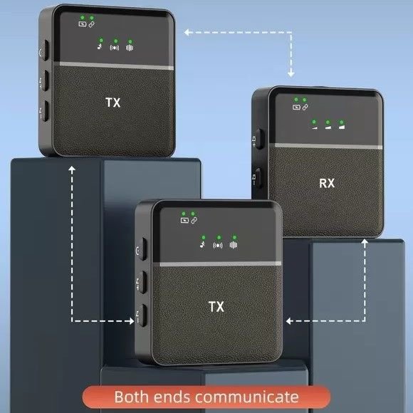 SX9 Dual Mini Wireless Microphone For Type-C & 3.5mm Interface (1:2)